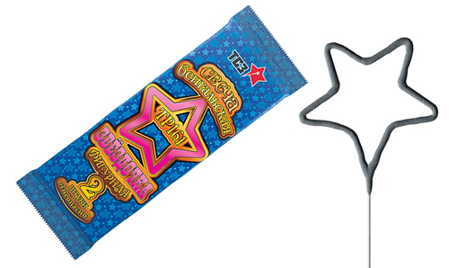  Бенгальские свечи фигурные 2 шт "Звездочка"  в Бавлах